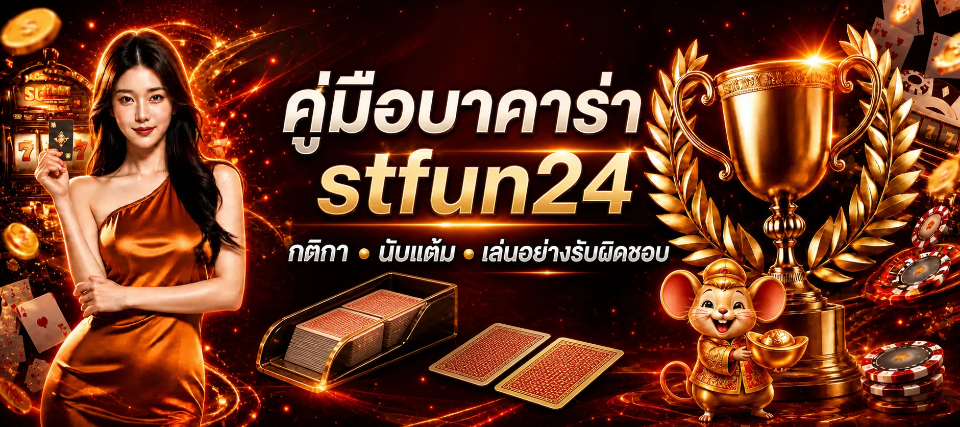 stfun24 คู่มือบาคาร่าออนไลน์ กติกาและการนับแต้ม